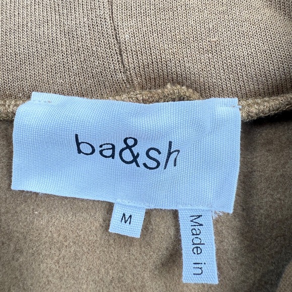 ba&sh Hoodie Women's M NWT Camel Puff Sleeve Embellished Hoodie Sweatshirt Chic - Picture 3 of 14